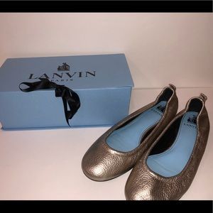 Lanvin Gold Ballet Flats